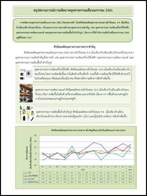 สรุปสถานการณ์การผลิตภาคอุตสาหกรรมเดือนมกราคม 2561