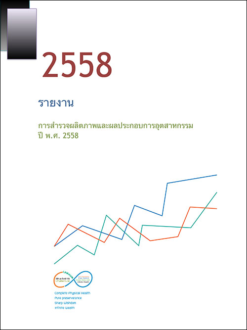 รายงานผลิตภาพและผลประกอบการอุตสาหกรรมปี 2558