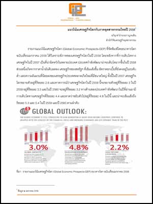 แนวโน้มเศรษฐกิจโลกกับภาคอุตสาหกรรมไทยปี 2558