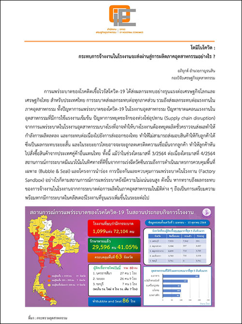 กระทบการจ้างงานในโรงงานจะส่งผ่านสู่การผลิตภาคอุตสาหกรรมอย่างไร ?