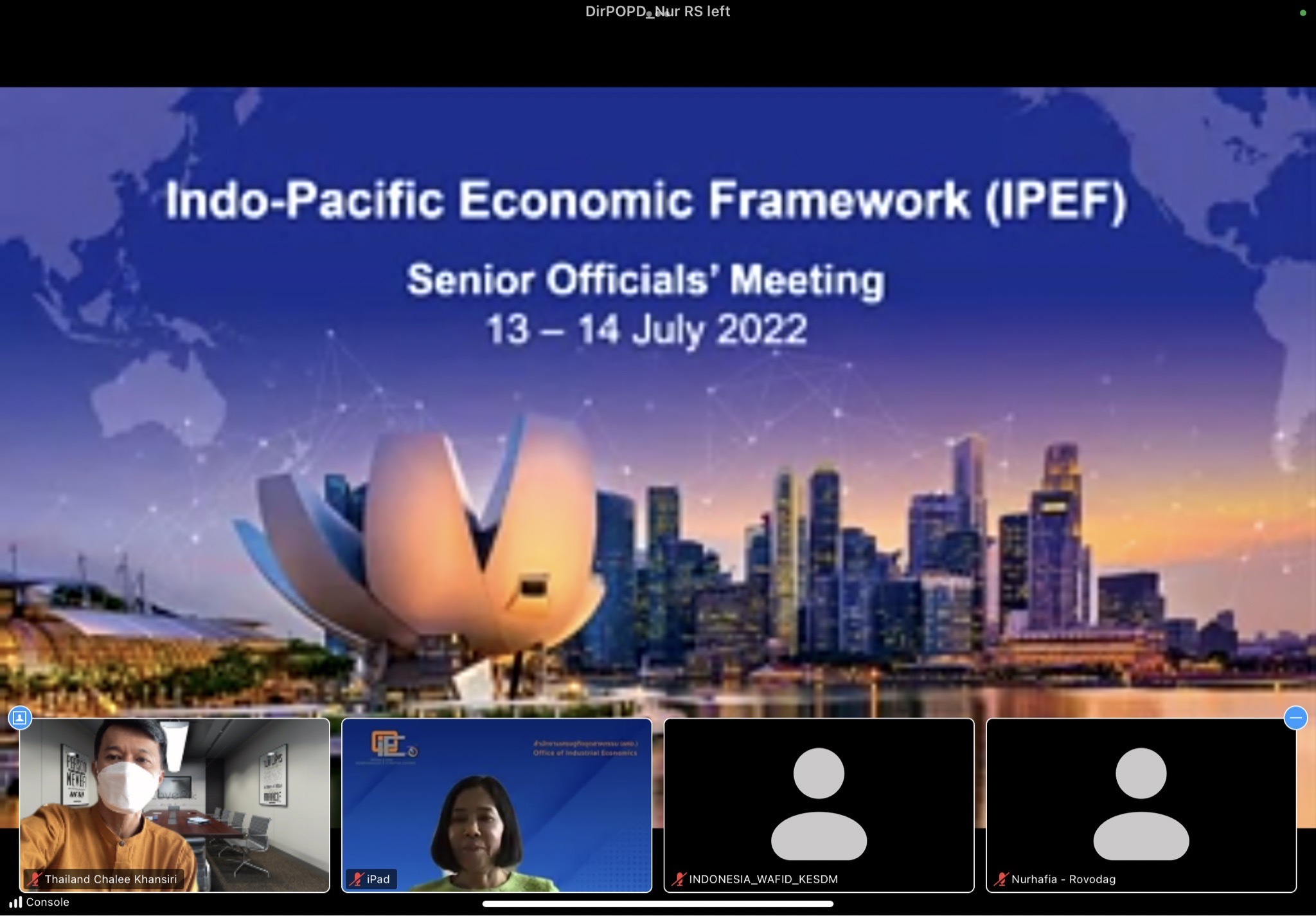 การประชุมกรอบความร่วมมือด้านเศรษฐกิจอินโด-แปซิฟิก (Indo-Pacific Economic Framework : IPEF) 