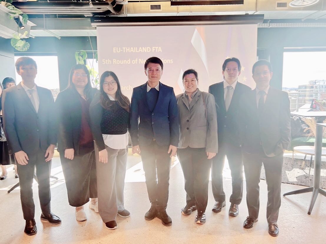  สศอ. เข้าร่วมการประชุมการเจรจาจัดทำความตกลงการค้าเสรี (FTA) ไทย-สหภาพยุโรป รอบที่ 5 ณ กรุงบรัสเซลส์ ราชอาณาจักรเบลเยียม