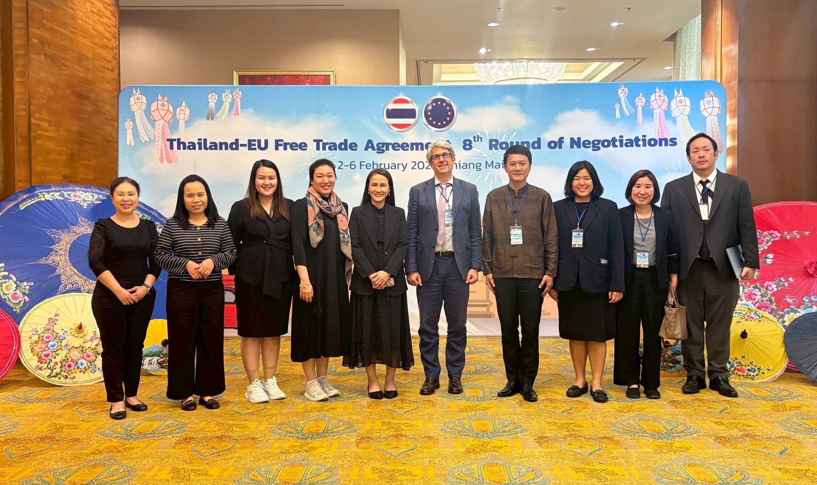 สศอ. เข้าร่วมการประชุมเจรจาจัดทำความตกลงการค้าเสรี (FTA) ไทย–สหภาพยุโรป รอบที่ 8 ณ จังหวัดเชียงใหม่