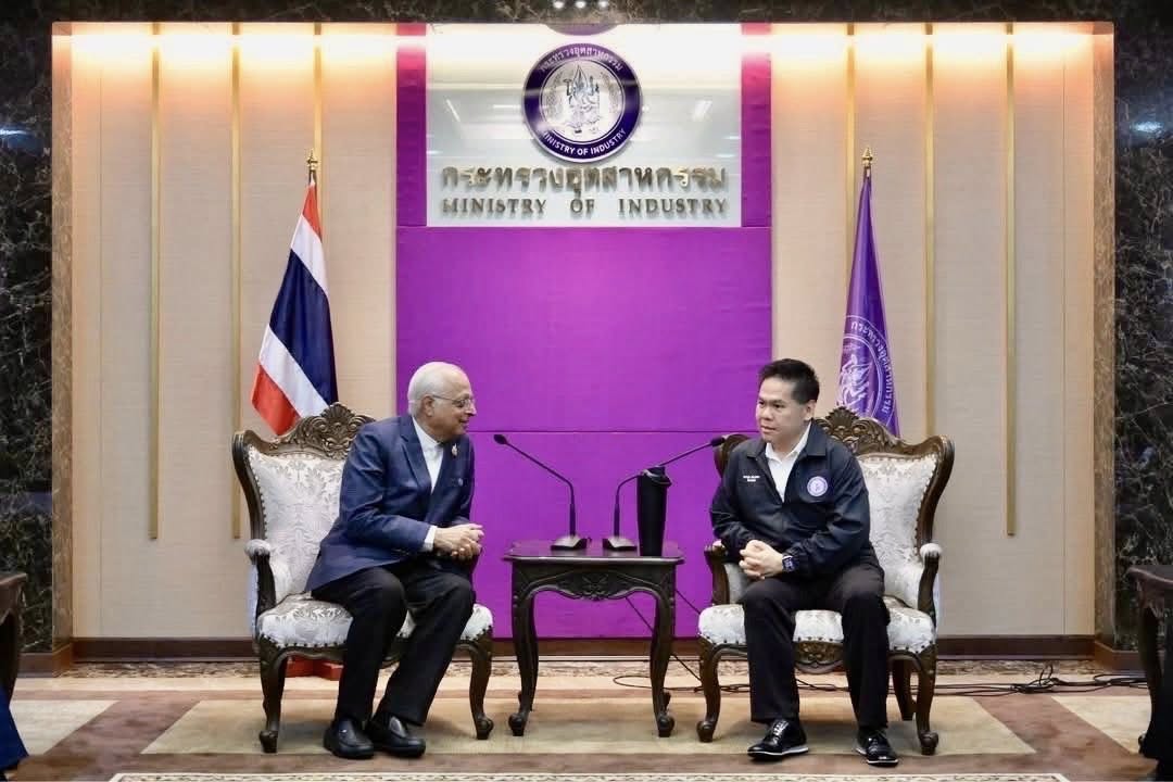 รัฐมนตรีว่าการกระทรวงอุตสาหกรรม ให้การต้อนรับประธานหอการค้าอินเดีย–ไทย กระชับความร่วมมือเศรษฐกิจมุ่งสู่อุตสาหกรรมมูลค่าสูงและเทคโนโลยีแห่งอนาคต