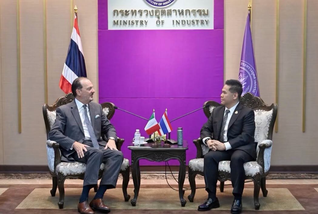 กระทรวงอุตสาหกรรมให้การต้อนรับเอกอัครราชทูตอิตาลี หารือความร่วมมือด้านพัฒนาอุตสาหกรรม การส่งเสริมนวัตกรรมและเทคโนโลยีของ SMEs