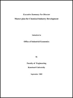 Sectoral Industrial Master Plan (Chemicals Industry)