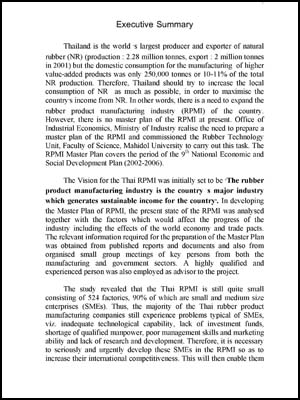 Sectoral Industrial Master Plan (Rubber Industry)